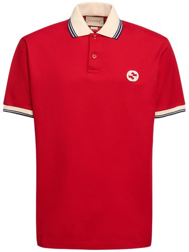 Polo En Piqué De Coton Stretch - GUCCI - Modalova