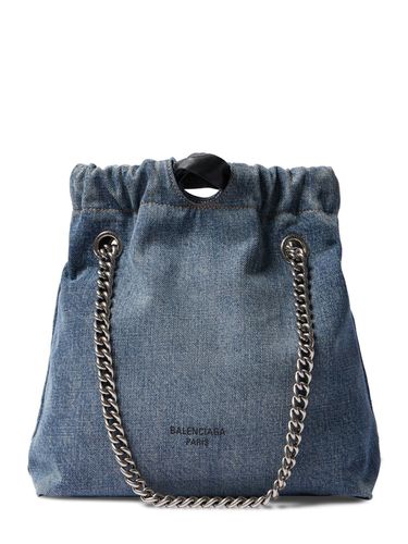 Petit Sac Cabas En Denim Crush - BALENCIAGA - Modalova