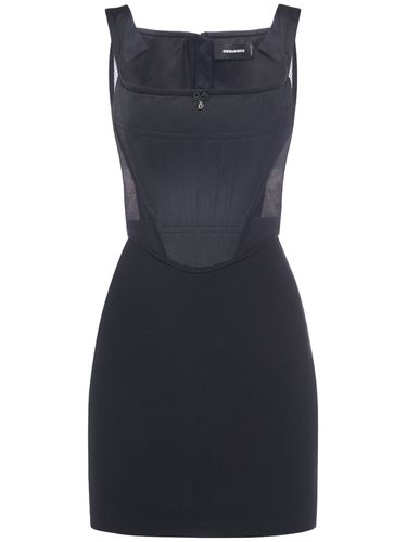 Robe Corset Courte En Cady De Crêpe - DSQUARED2 - Modalova