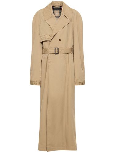 Trench-coat Long En Coton - BALENCIAGA - Modalova