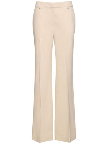 Pantalon Évasé En Sergé De Lin Et Viscose - ALBERTA FERRETTI - Modalova