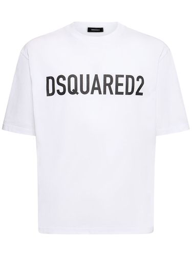 T-shirt Loose En Coton Imprimé - DSQUARED2 - Modalova