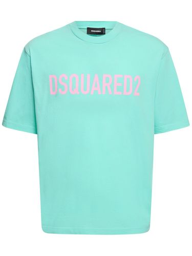 T-shirt Loose En Coton Imprimé - DSQUARED2 - Modalova