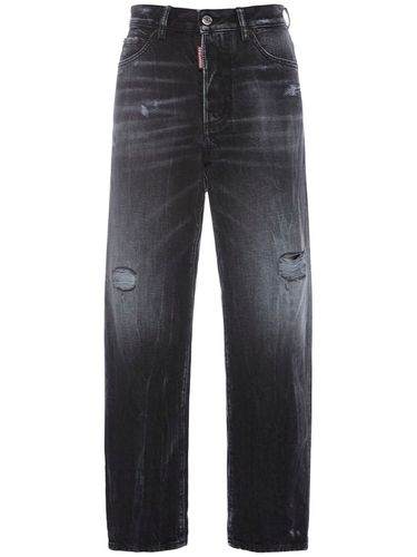 Jean Court Effet Usé Taille Haute Boston - DSQUARED2 - Modalova