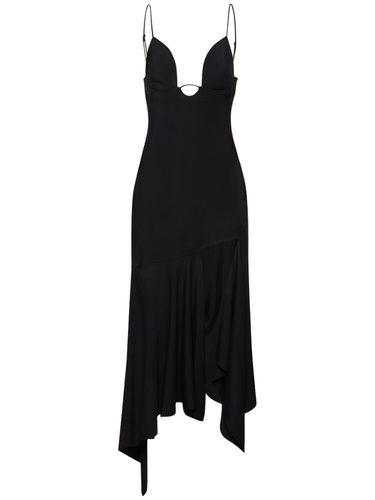 Robe Longue Asymétrique En Sergé - MUGLER - Modalova