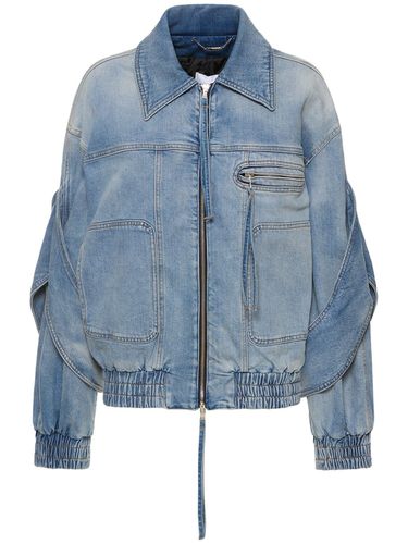 Veste Bomber Zippée En Denim Stretch - BLUMARINE - Modalova