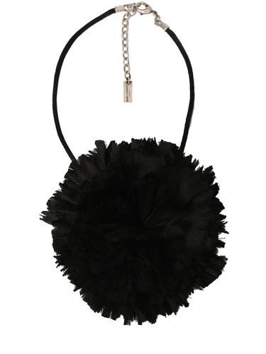 Collier Avec Fleur En Soie - SAINT LAURENT - Modalova