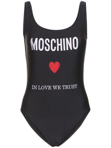 Maillot De Bain Une Pièce En Lycra À Logo - MOSCHINO - Modalova