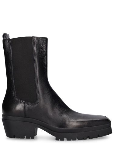 Bottines En Cuir Craquelé Terrain 45 Mm - ALEXANDER WANG - Modalova