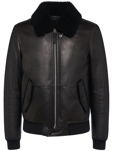 Veste Bomber En Cuir Grainé - TOM FORD - Modalova