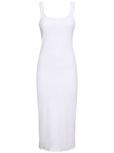 Robe Midi En Jersey De Coton Côtelé À Logo - CHLOÉ - Modalova