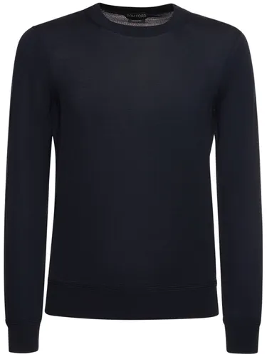 Pull-over En Maille De Laine À Col Ras-du-cou - TOM FORD - Modalova