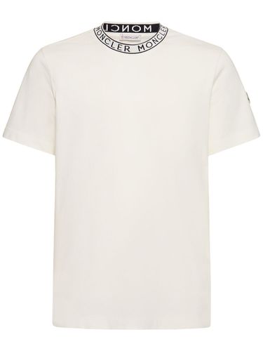 T-shirt En Jersey De Coton À Logo - MONCLER - Modalova