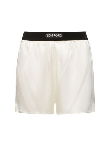 Short En Satin De Soie À Logo - TOM FORD - Modalova