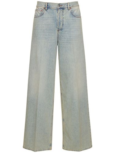 Jean Loose En Denim Détail V - VALENTINO - Modalova