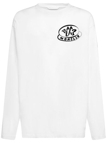 T-shirt En Coton À Logo - MONCLER - Modalova