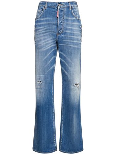 Jean Large Usé Taille Mi-haute Roadie - DSQUARED2 - Modalova