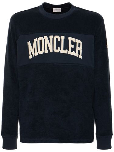 Sweat-shirt En Coton À Col Ras-du-cou - MONCLER - Modalova