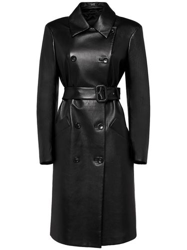 Trench-coat En Cuir Nappa Giostra - SPORTMAX - Modalova