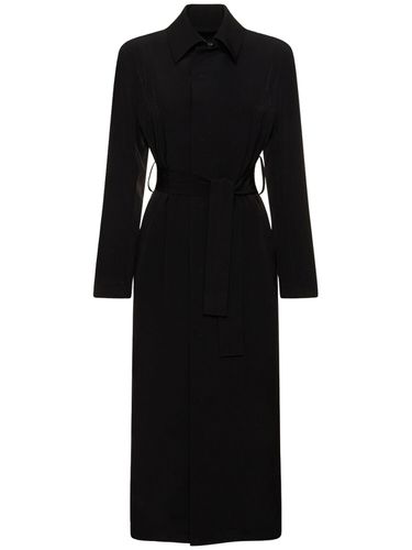 Manteau Midi Boutonné En Crêpe De Chine - YOHJI YAMAMOTO - Modalova