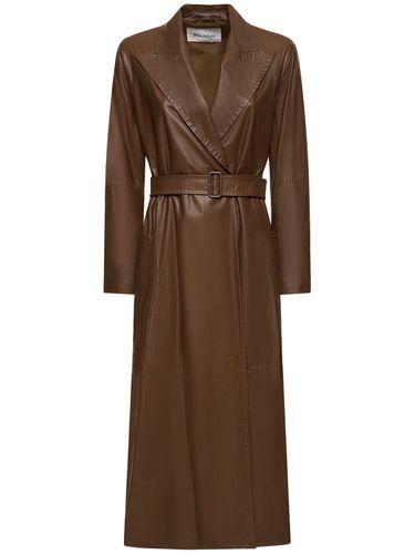 Trench-coat En Cuir Avec Ceinture Aiello - MAX MARA - Modalova