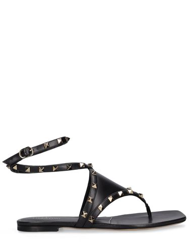 Sandales Tongs En Cuir Rockstud - VALENTINO GARAVANI - Modalova