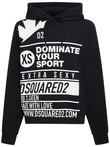 Sweat-shirt En Coton Imprimé À Capuche Burbs - DSQUARED2 - Modalova