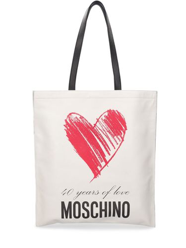 Sac Cabas En Cuir À Logo - MOSCHINO - Modalova