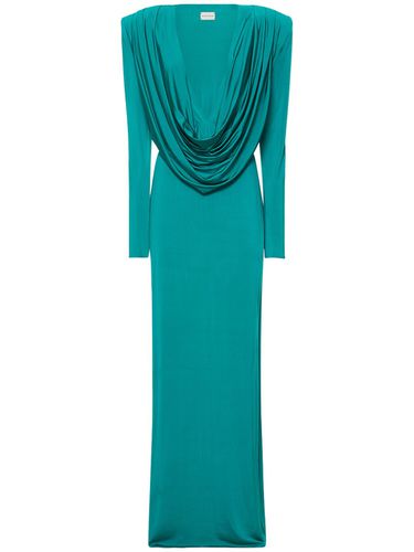 Robe Longue En Jersey De Viscose Drapée - MAGDA BUTRYM - Modalova