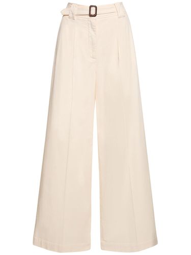 Pantalon Ample En Toile De Coton & Ceinture Pino - WEEKEND MAX MARA - Modalova