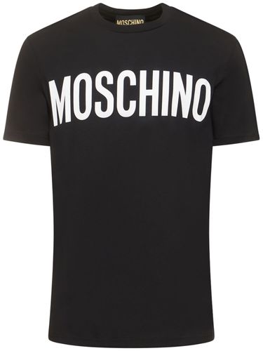 T-shirt En Coton Imprimé Logo - MOSCHINO - Modalova