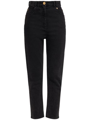 Jean Droit En Coton Stretch Taille Basse - BALMAIN - Modalova