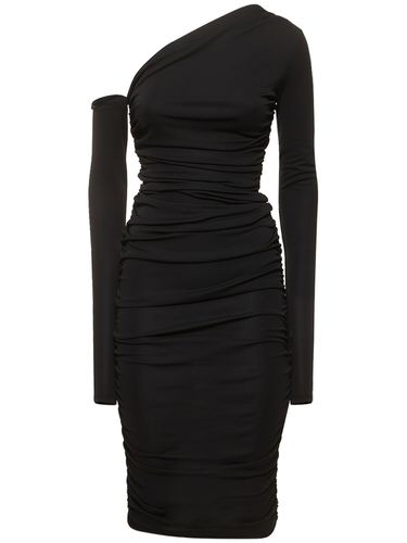 Robe Midi Asymétrique Drapée Olimpia - THE ANDAMANE - Modalova