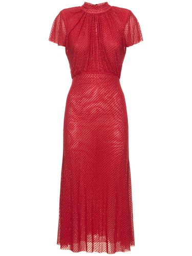 Robe Midi En Mesh Embelli - SELF-PORTRAIT - Modalova