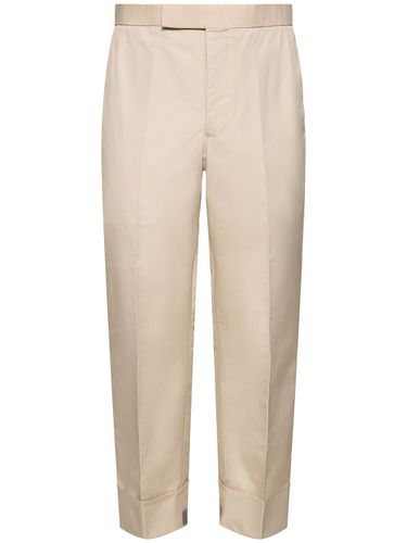 Pantalon En Coton Mélangé - THOM BROWNE - Modalova