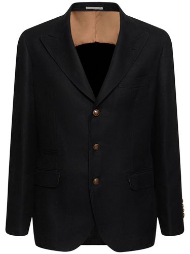 Blazer En Lin Mélangé - BRUNELLO CUCINELLI - Modalova