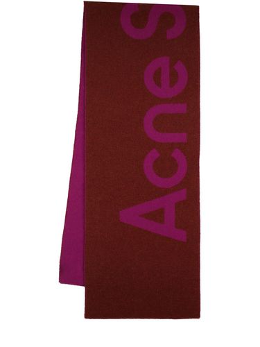 Écharpe En Laine À Logo Acne - ACNE STUDIOS - Modalova