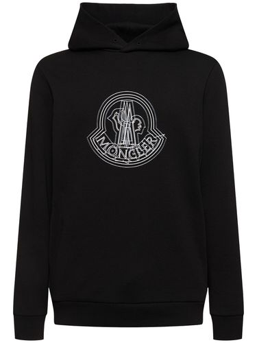 Logo Cotton Hoodie - MONCLER - Modalova