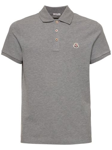 Polo En Coton À Logo - MONCLER - Modalova