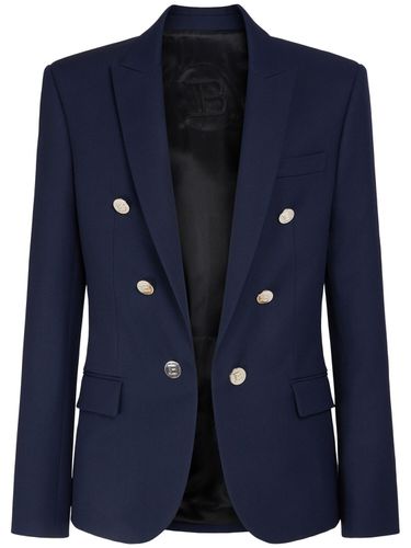 Blazer En Sergé De Laine - BALMAIN - Modalova