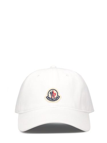 Casquette En Coton À Logo Brodé - MONCLER - Modalova