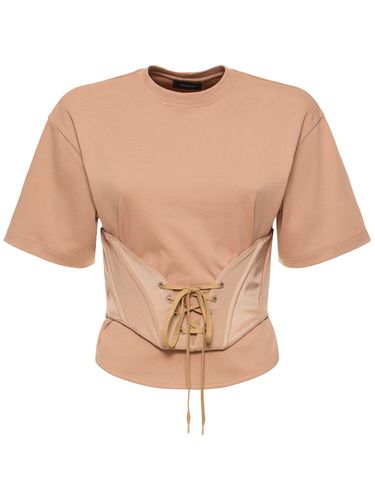 T-shirt Corset En Jersey De Coton - MUGLER - Modalova