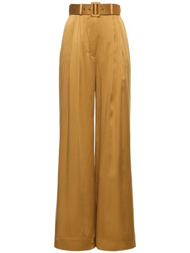 Pantalon Ample En Soie Tuck - ZIMMERMANN - Modalova