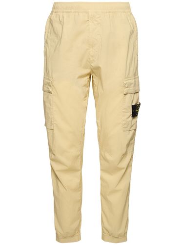 Jogging En Coton Brossé - STONE ISLAND - Modalova