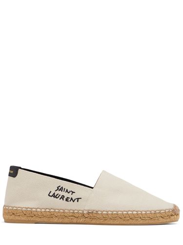 Espadrilles En Toile 10 Mm - SAINT LAURENT - Modalova