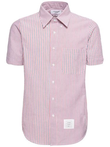 Chemise Droite Boutonnée En Coton - THOM BROWNE - Modalova