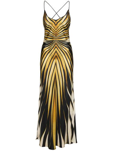 Robe En Sergé De Soie Imprimée Ray Of Gold - ROBERTO CAVALLI - Modalova