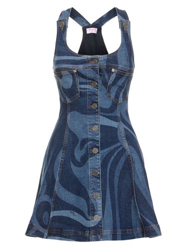 Robe Courte En Denim Imprimé - PUCCI - Modalova