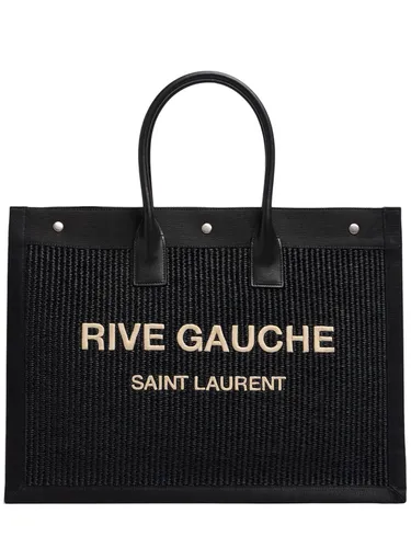 Sac En Raphia Rive Gauche - SAINT LAURENT - Modalova