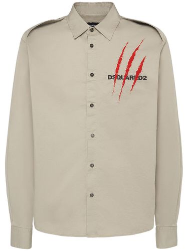 Chemise En Coton Mélangé À Logo Nightmare - DSQUARED2 - Modalova